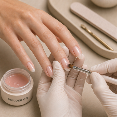 A builder gel manicure