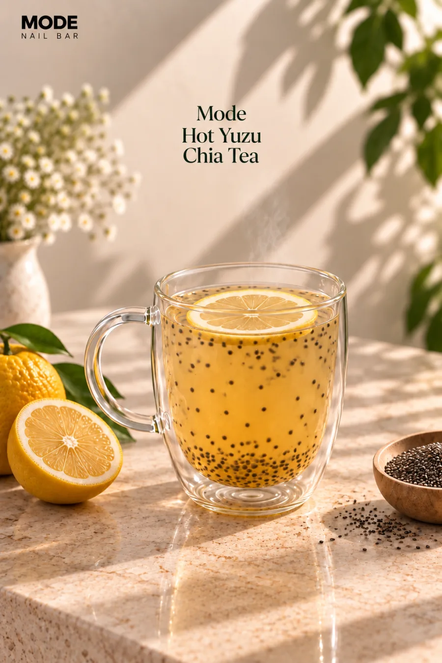 Hot Yuzu Chia Tea